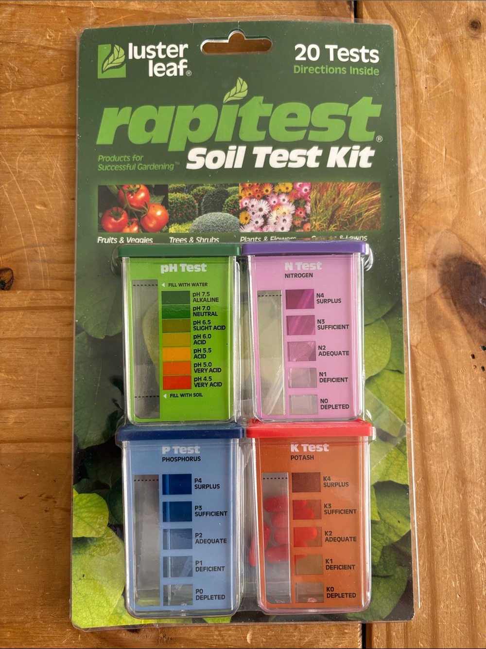 Luster Leaf 1602 Rapitest gardening Kit, 20 Tests Soil Test Kit